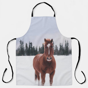 DELANTAL DOS CABALLOS EN NIEVE