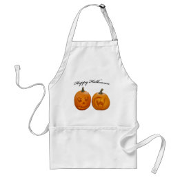 Delantal Dos Calabazas Feliz Halloween