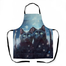 Dos gatos negros que se nivelan