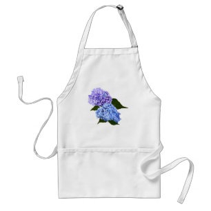 Delantal Dos lavanda de Hydrangea y azul