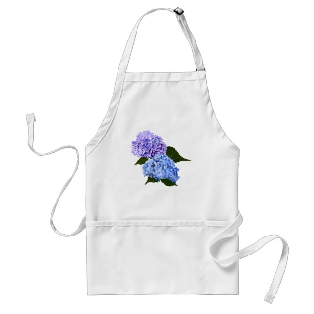 Delantal Dos lavanda de Hydrangea y azul (Frente)