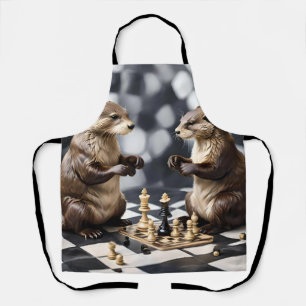 Delantal Dos Otras Jugando Ajedrez,