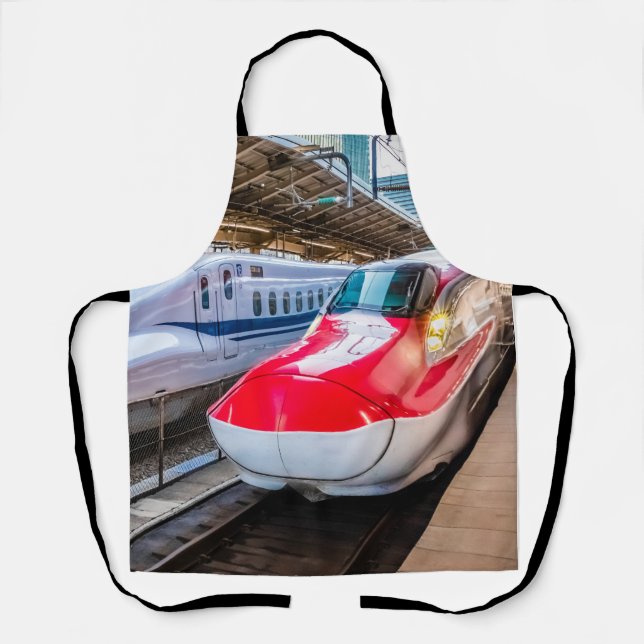 Delantal Dos Shinkansen en la estación de Tokio (Anverso)