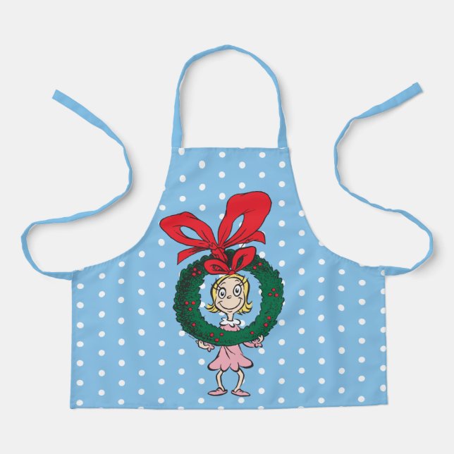 Delantal Dr. Seuss | Cindy-Lou Who - Wreath (Anverso)