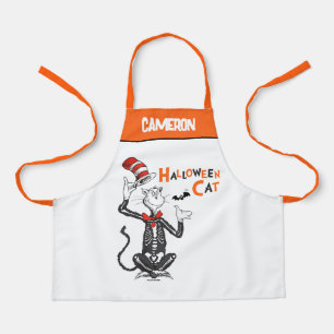 Delantal Dr. Seuss   Gato con sombrero de Halloween