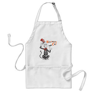 Delantal Dr. Seuss Gato con Sombrero de Halloween