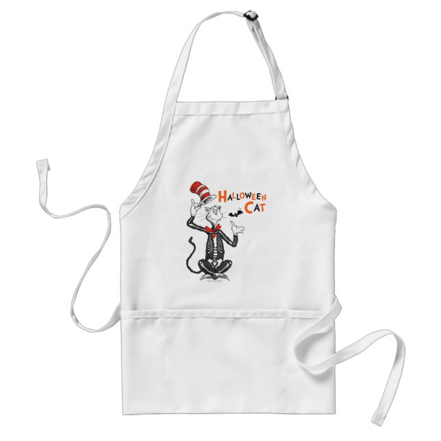 Delantal Dr. Seuss | Gato con Sombrero de Halloween (Frente)