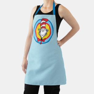 Delantal Dr. Seuss Gráfico de la cabeza del gato con somb