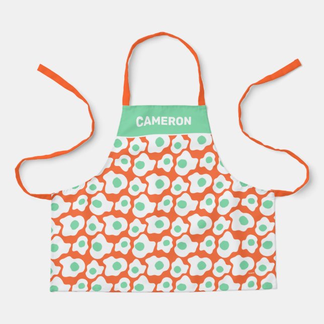 Delantal Dr. Seuss| Huevos verdes e ícono de jamón 2 (Anverso)