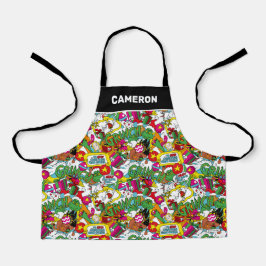 Delantal Dr. Seuss | Patrón de color grinch