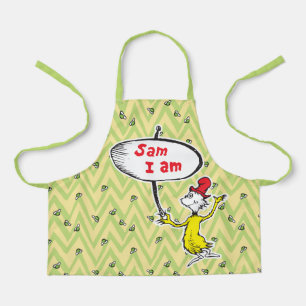 Delantal Dr. Seuss   Sam-I-Am sosteniendo cartel