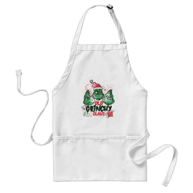Delantal Dr. Seuss | Viejo Grinch Claus (Frente)