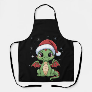 Delantal Dragón de bebé de Navidad Gorro de Santa Copos de 