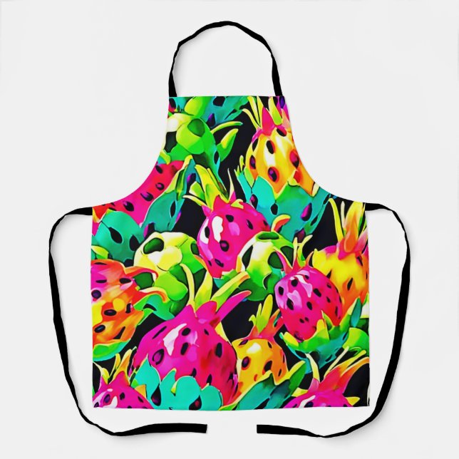 Delantal Dragon Fruit Vivid Pattern (Anverso)