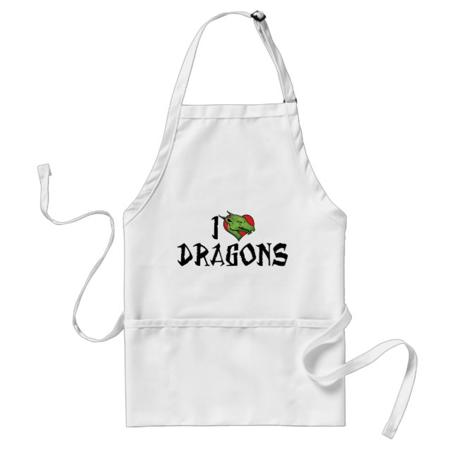 Delantal Dragones del Corazón que Amo (Frente)