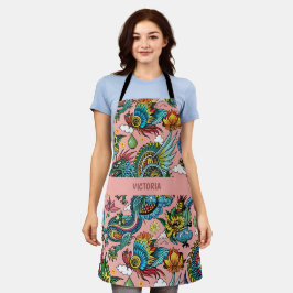 Delantal Dragones Patrón Personalizado Arcoiris
