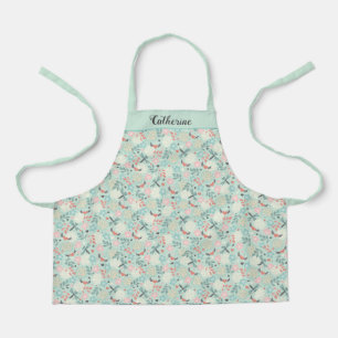 Delantal Dragonflies and Hearts Floral