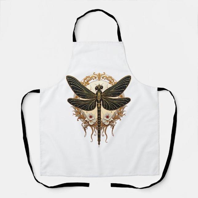 Delantal Dragonfly Art Nouveau Elegant Steampunk (Anverso)