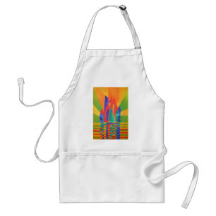 Delantal Dreamboat Una Basura Cubista En Los Colores Primar