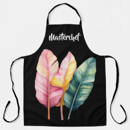 Delantal Drei Bananen Blätter in Pastellfarben 