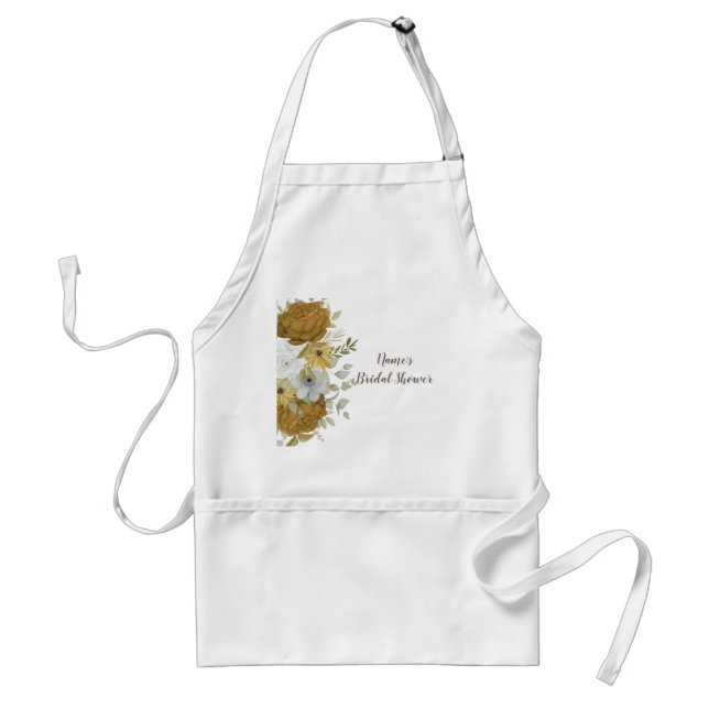 Delantal Ducha Bridal Personalizada Apron-Autografiable! El (Frente)