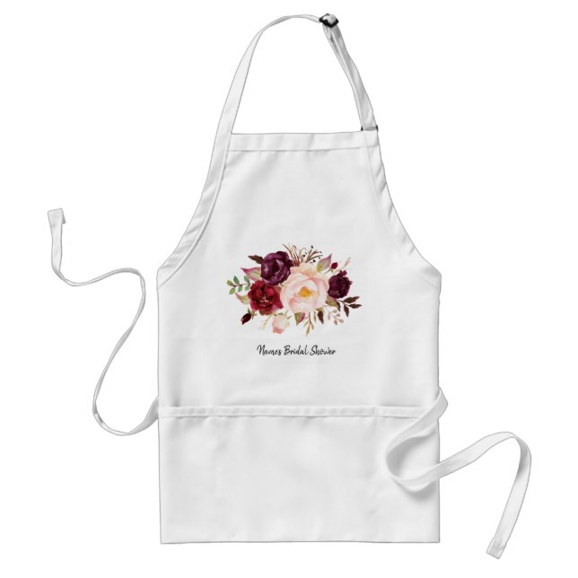 Delantal Ducha Bridal Personalizada Apron-Autografiable! El (Frente)