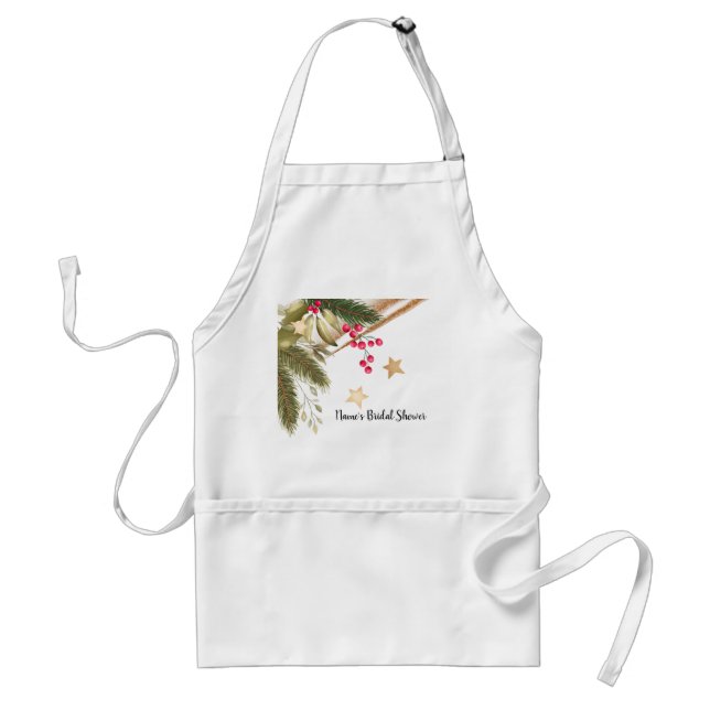 Delantal Ducha Bridal Personalizada Apron-Autografiable! El (Frente)