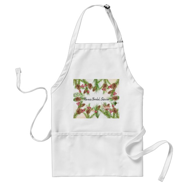 Delantal Ducha Bridal Personalizada Apron-Autografiable! El (Frente)