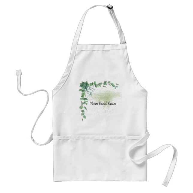 Delantal Ducha Bridal Personalizada Apron-Autografiable! El (Frente)