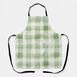 Delantal Ducha de Novia de Cuadro Verde Granja