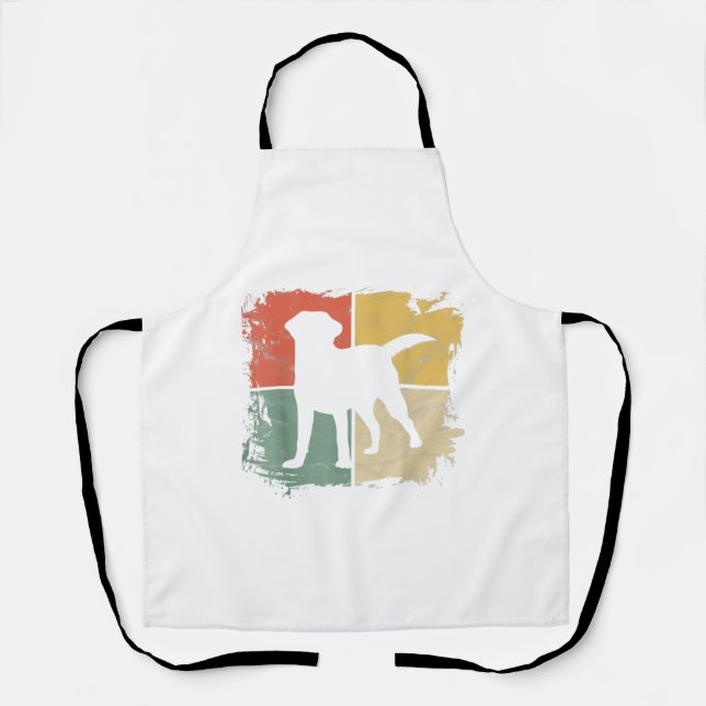 Delantal Dueño del retro cuadrado Labrador regalo del labor (Anverso)