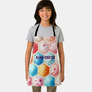 Delantal Dulce diseño sin costuras de postre de panal de ab
