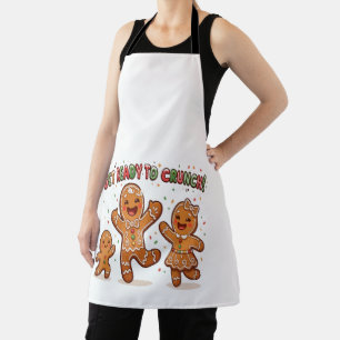 Delantal Dulce familia de pan de jengibre Navidad