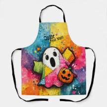 Dulce Fantasma de Parche Colorido Arte Salpicado