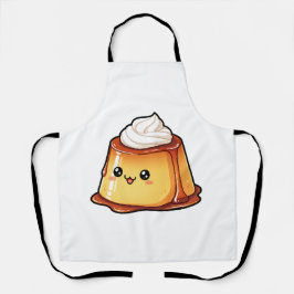 Delantal Dulce Personaje de Flan Caramelo Kawaii Adorable