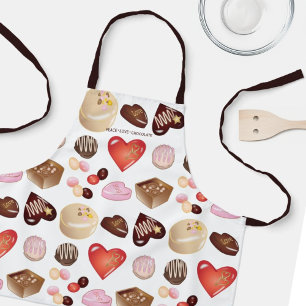 Delantal Dulces Corazones De Chocolate Coloridos Chic Niños