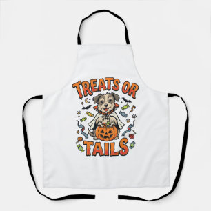 Delantal Dulces travesuras de perro de Halloween
