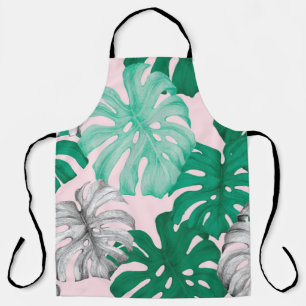 Delantal Duo-Tone Mínimo Tropical Monstera