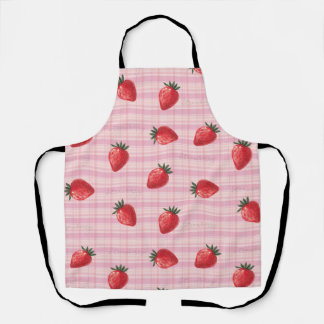 Delantal Duraznificar Gingham de Fresa