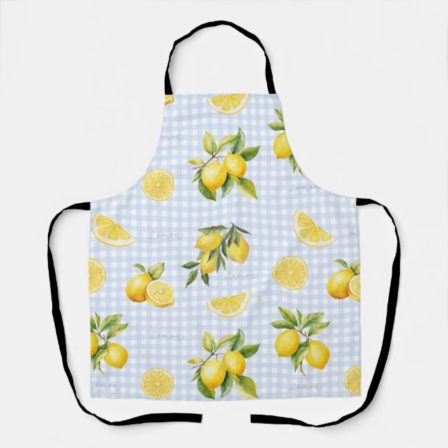Delantal Duraznificar Gingham de Limón (Anverso)