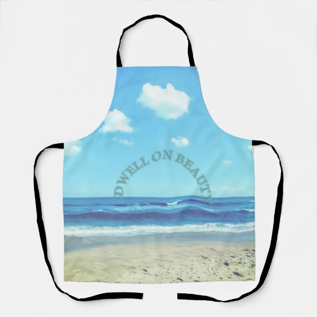 Delantal Dwell on Beauty beach scene  (Anverso)