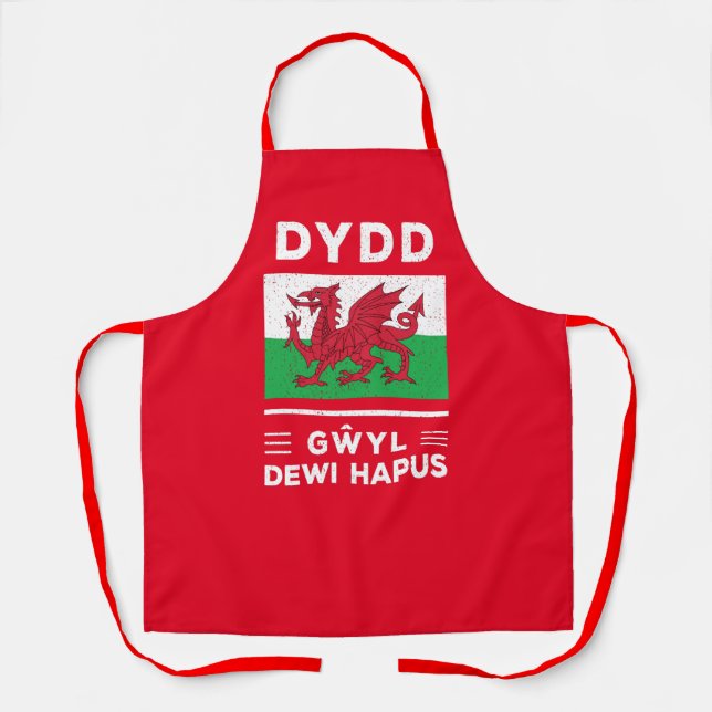 Delantal Dydd Gæyl Dewi Hapus Feliz Día 3 de San Davids (Anverso)