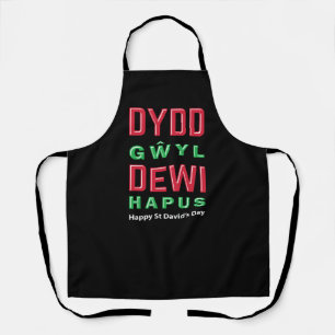 Delantal Dydd Gæyl Dewi Hapus Feliz Día 5 De San Davids