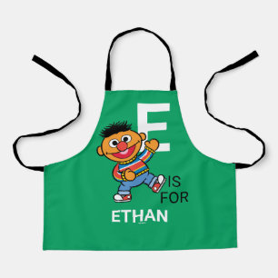Delantal E es para Ernie   Añadir su nombre