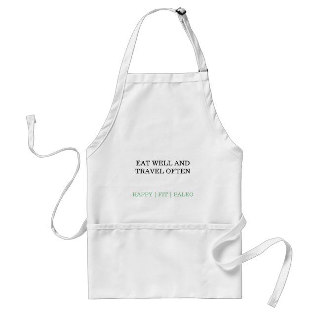 Delantal eat ondulas and travel often apron (Frente)