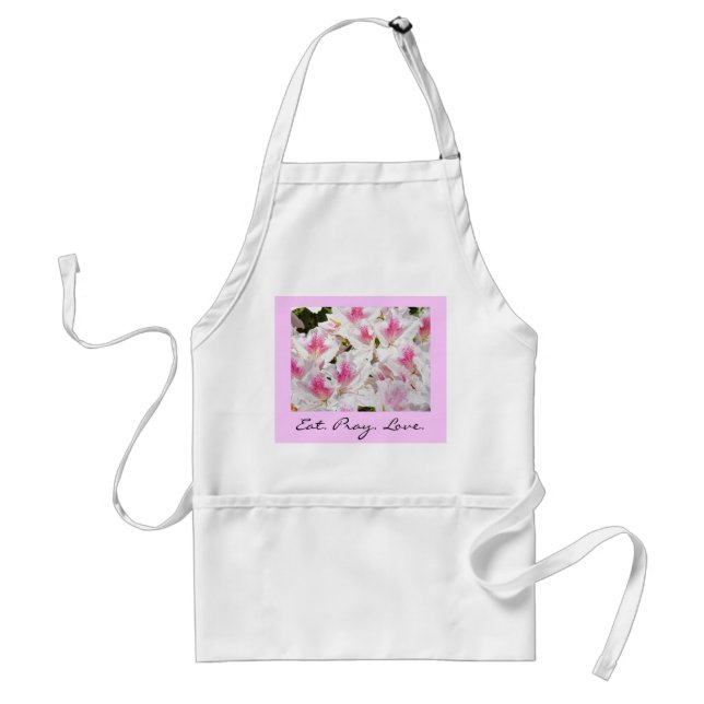Delantal Eat Pray Love regalos Flores de Azalea Ro (Frente)