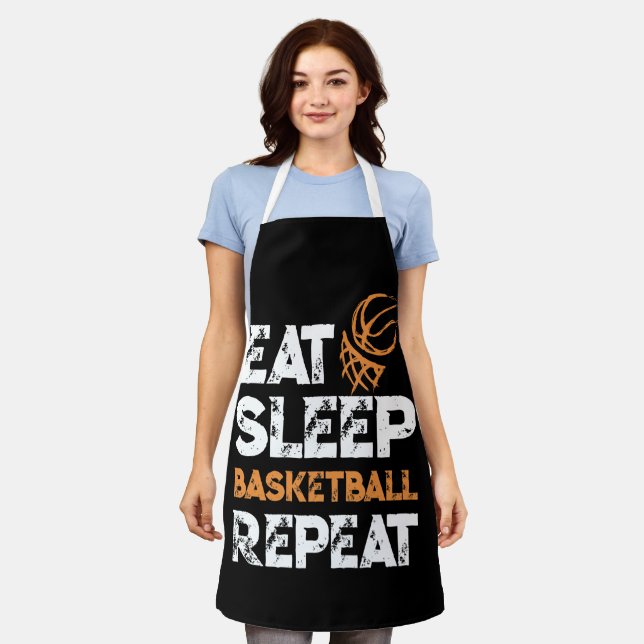 Delantal Eat Sleep Basketball Repeat Gift Dunk (Gastado)