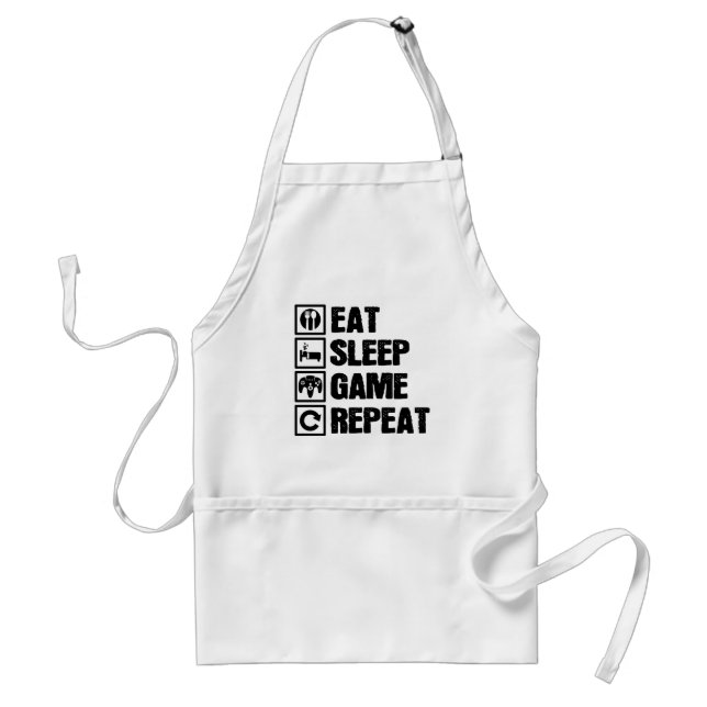Delantal Eat Sleep Game Repeat (Frente)