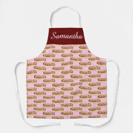 Delantal Éclairs Donuts Acuarela de Chocolate