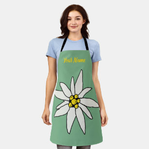 Delantal Edelweiss Chalet Flower Retro Huts Vintage Alm